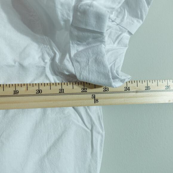 NWT Madewell White Button Short Sleeve Cotton Linen Blend Slim Central Shirt-XL - Picture 14 of 15